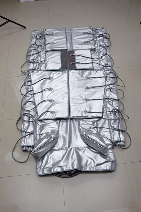 16 pièces sacs gonflables 3 en 1 pression d'air lumière infrarouge lointain couverture de sauna pressothérapie équipement de drainage lymphatique