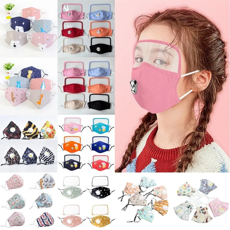 Kinderschutzmasken Wiederverwendbare Breath PM2.5 Staubdichtes Schutzgesichtsmasken Kinder waschbare Baumwolle Gesicht Mundmasken