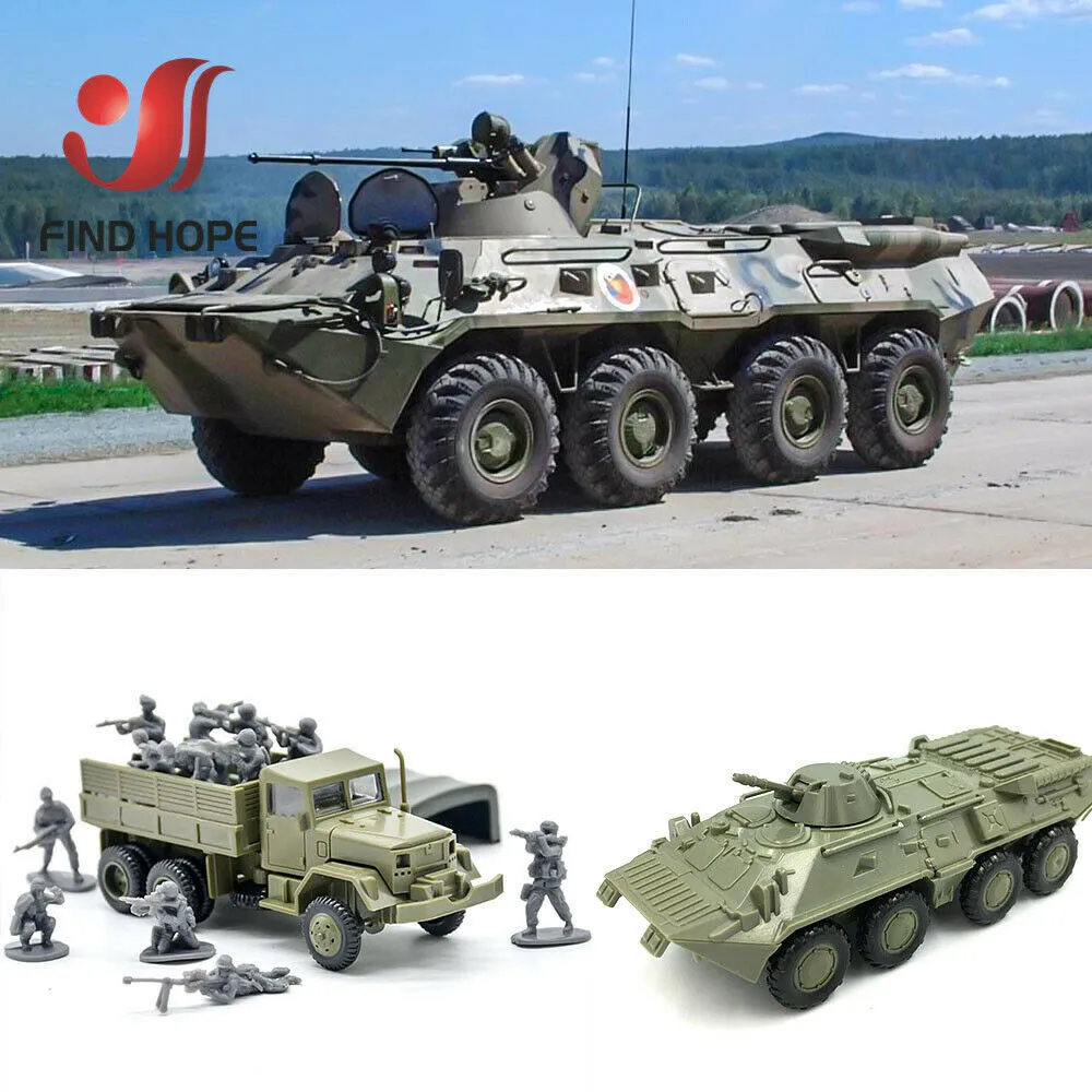 3D Puzzle BTR-80 Veicolo blindato per trasporto M35 Cargo Truck Building Block Assemblaggio Veicoli Militari Modello all'ingrosso Army