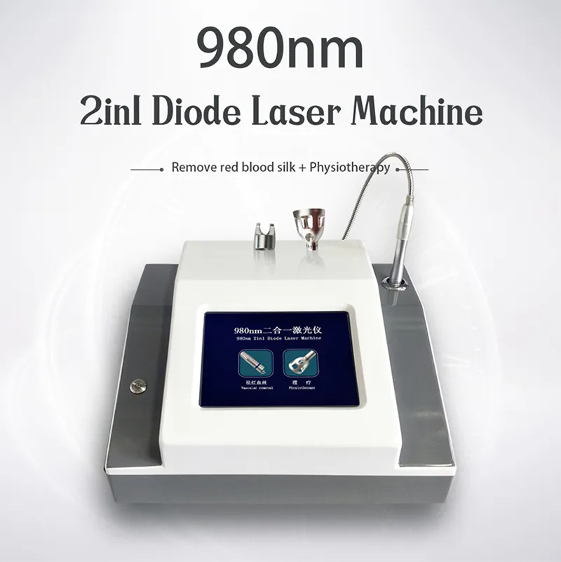 2 en 1 laser fongique machine de traitement des ongles 980nm diode laser vasculaire enlever les vaisseaux sanguins retrait physiothérapie machine de beauté du visage