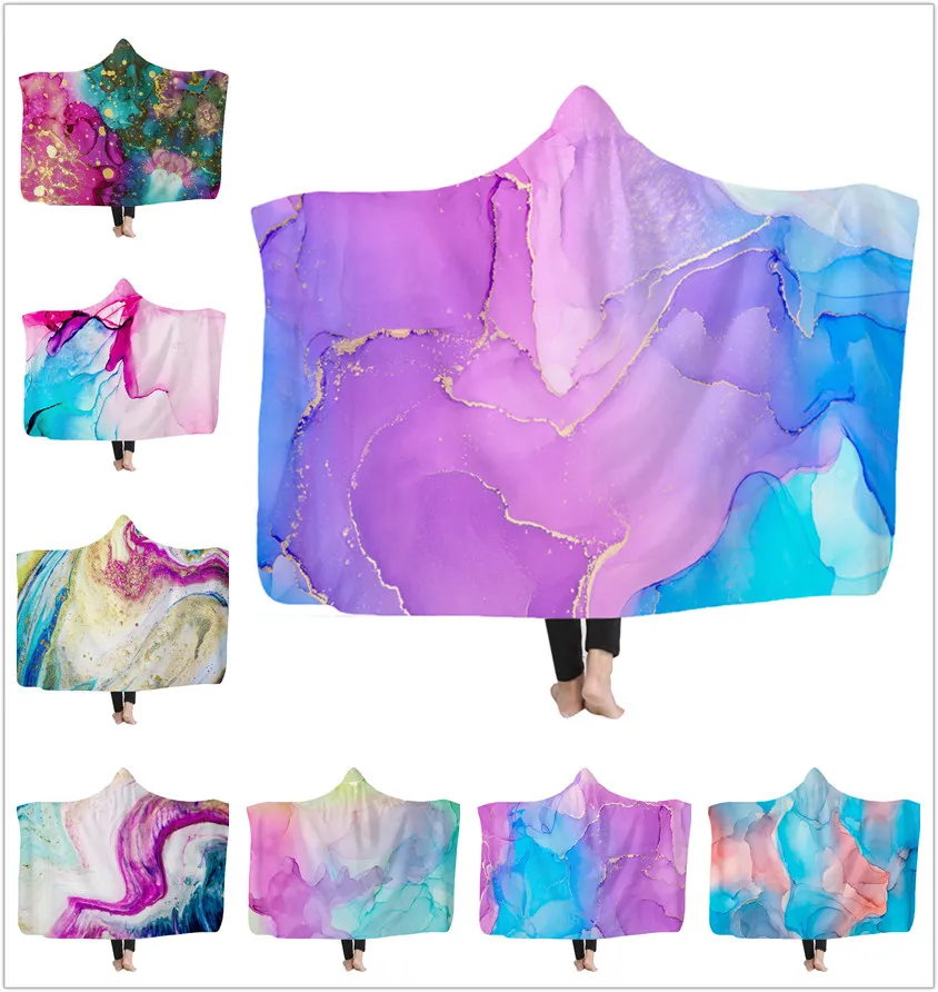 Psychedelic Art Marble Swirl Blanket Water Color Flowing Gold Children