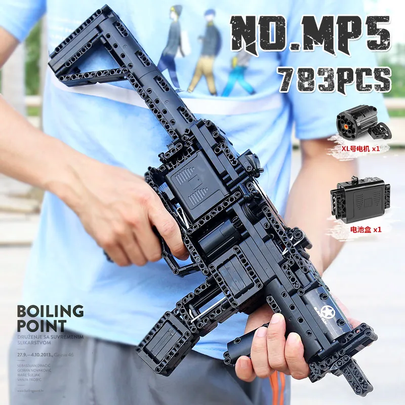 Gemotoriseerde MP5 Submachine Gun Building Builds Sloulking 14001 783pcs Technic Series MOC-29369 Bakstenen Kinderen Onderwijs Kerstcadeaus Verjaardagspeeltjes voor kinderen