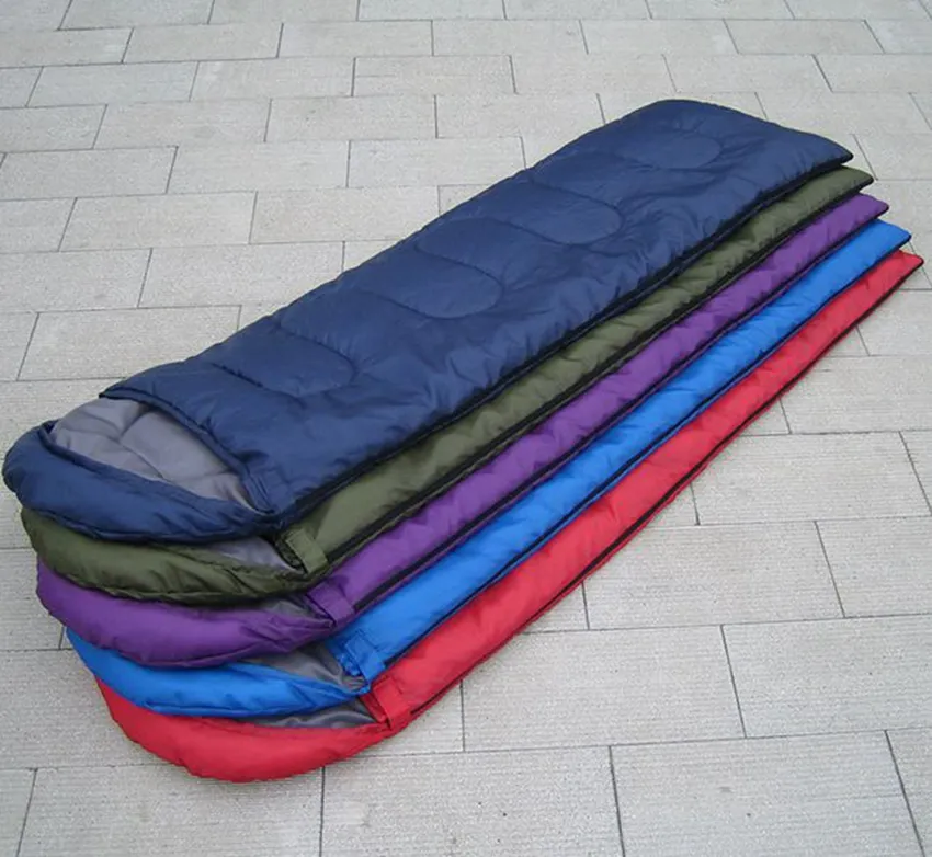 Sac de couchage pour adultes Sports de plein air Camping Tapis de randonnée Couverture Voyage Camping Camping Sac de couchage 5 couleurs KKA7984