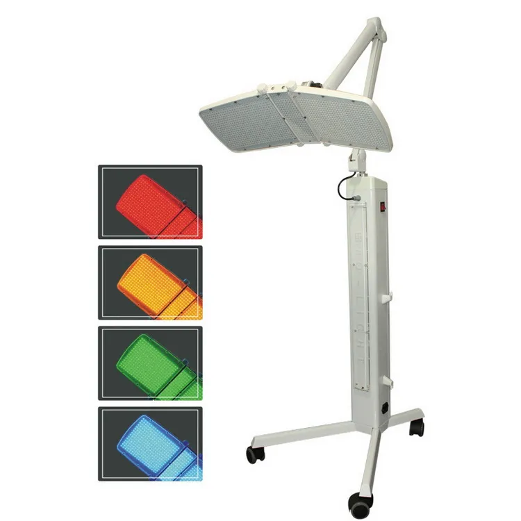 Professionele PDT LED Lichttherapie Schoonheidsmachine met rode blauwe gele groene lichten met grote krachtige LED-lampen