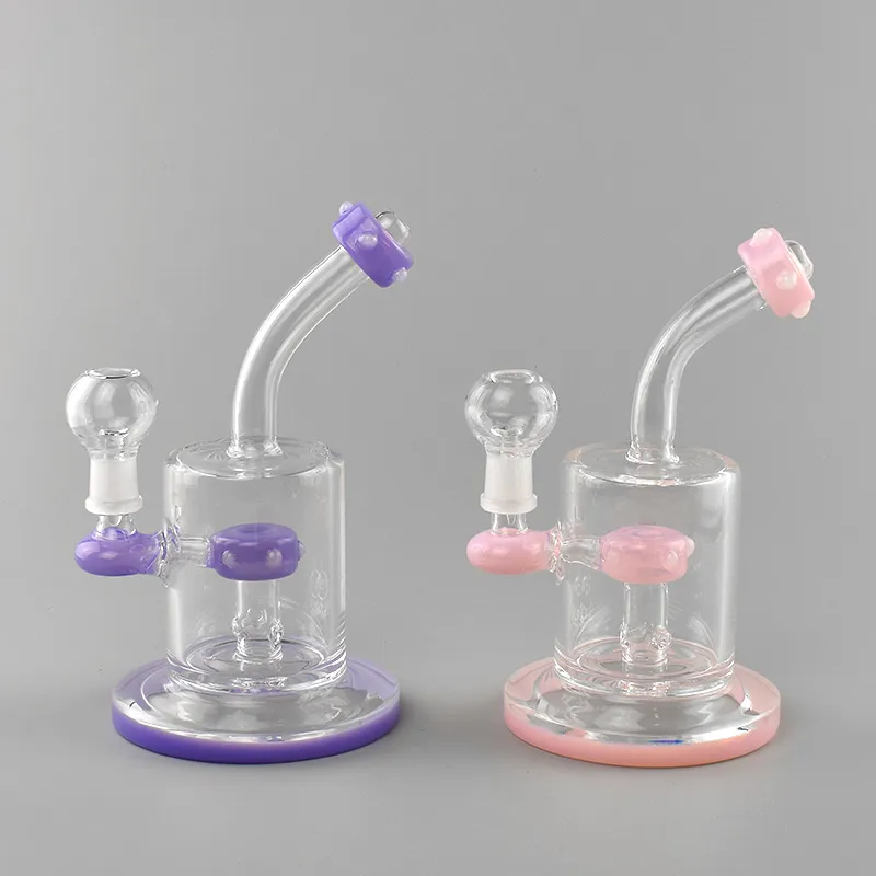 Recycler Hookah Bong: 8-inch glazen booreiland met 14 mm mannelijk gewricht voor het roken van tabak