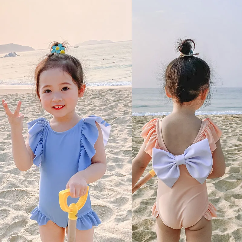 Summer Solid Swimsuit For Toddler Baby Girl, Kids Swimwear Holiday Bikini  Swimsuit Beachwear One Piece From Mapa_baby, $9.59