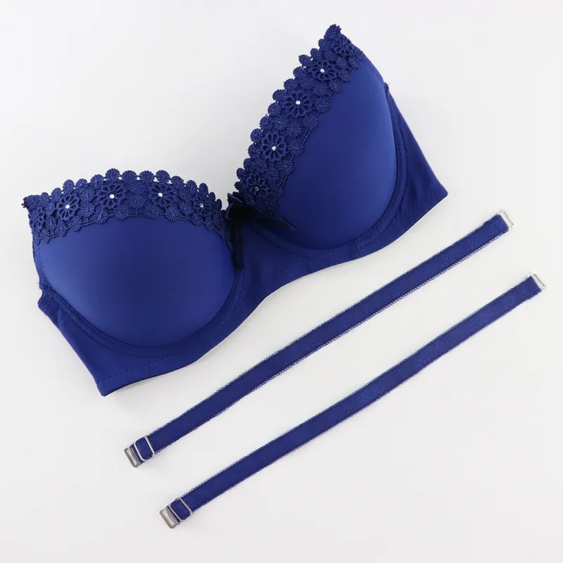 Sexy Push Up Padded Bras For Women Lace Plus Size Bra Add Two Cup