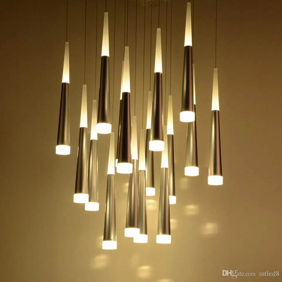 Lampes suspendues LED modernes en fer et métal, luminaires décoratifs à la mode pour chambre à coucher, Restaurant, salle à manger et cuisine