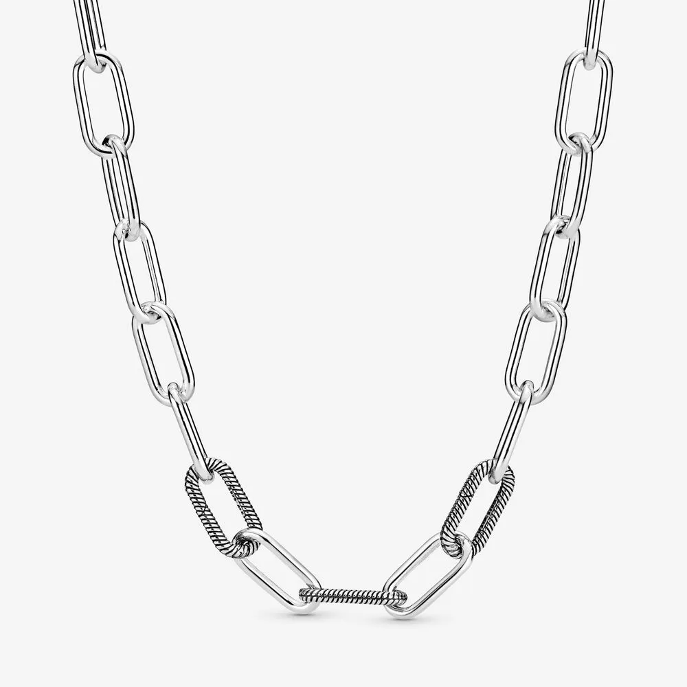 100% 925 sterling zilveren kettingen unieke chunky me link ketting fit europese dangle charm fijne bruiloft sieraden maken voor vrouwen geschenken