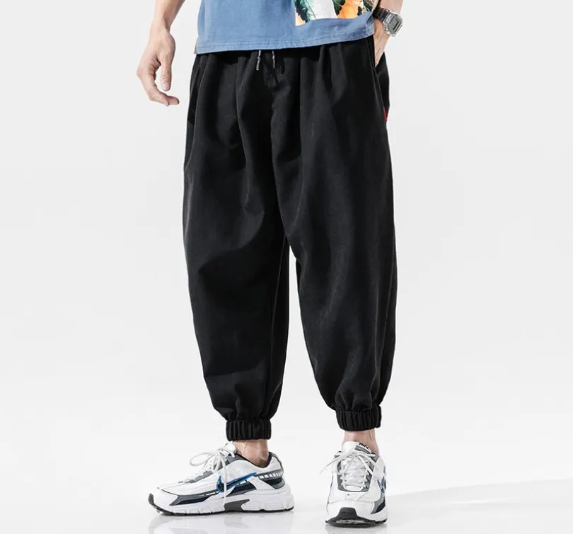 Streetwear joggers 얇은 힙합 바지 패션 트레이닝 복 한국 스타일 의류 남성 실행 kpop 대형 느슨한 헐렁한 바지 남성