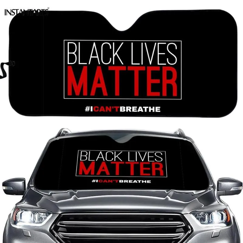 IstantArts Black Lives Materia Non riesco a respirare il modello Accessori auto Front Window Protector Sunshade Summer Auto Sunshield