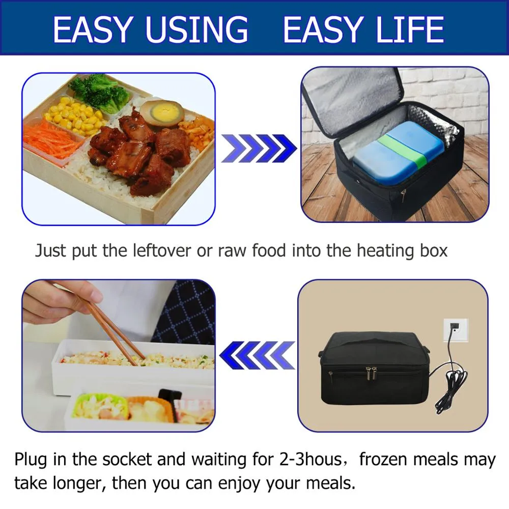 Mini-voiture portable micro-ondes 12v four électrique chauffage rapide  boîte de pique-nique pour voyage camping nourriture cuisson four pour  boîtes à lunch