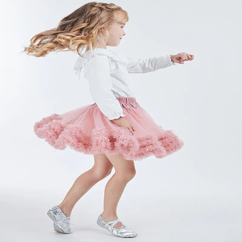 DHL Enfants fille Tutu Jupes Mode enfants tulle Pettiskirt enfant en bas âge rose tutu Danse Jupe Parti performance vêtements Printemps