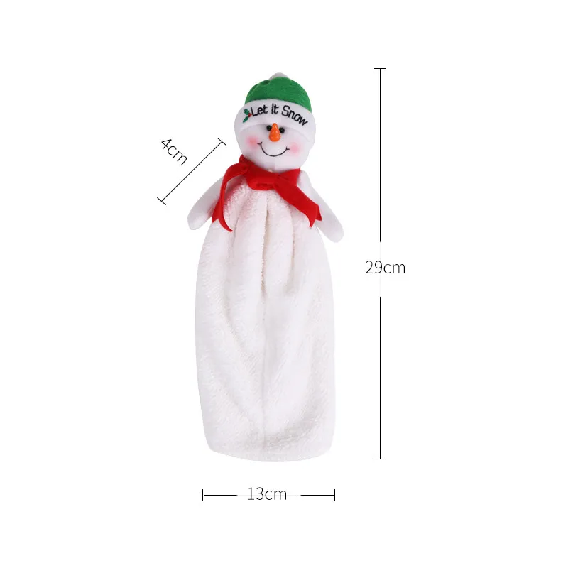 Xmas Coral Velvet Hand Towel Christmas Kitchen Wall Hanging Hand Towel  Santa Snowman Pattern  Christmas Hand Towels From Esw_home2, $2.12