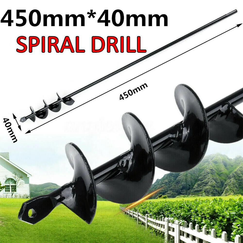 18 '' Planting Auger Spiral Hole Borr För Garden Yard Earth Bulb Planter Hand Elektrisk Twist Drill Garden Vegetabilisk Loosening Borr