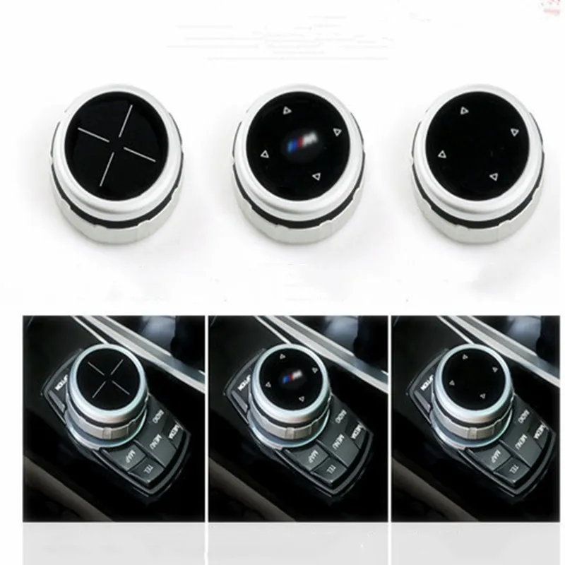 Car Multimedia Button Cover Adesivi per BMW 3 Serie 5 X1 X3 X5 X6 F30 E90 E92 F10 F18 F11 F07 GT Z4 F15 F16 F25 E60 E61 Accessor188G