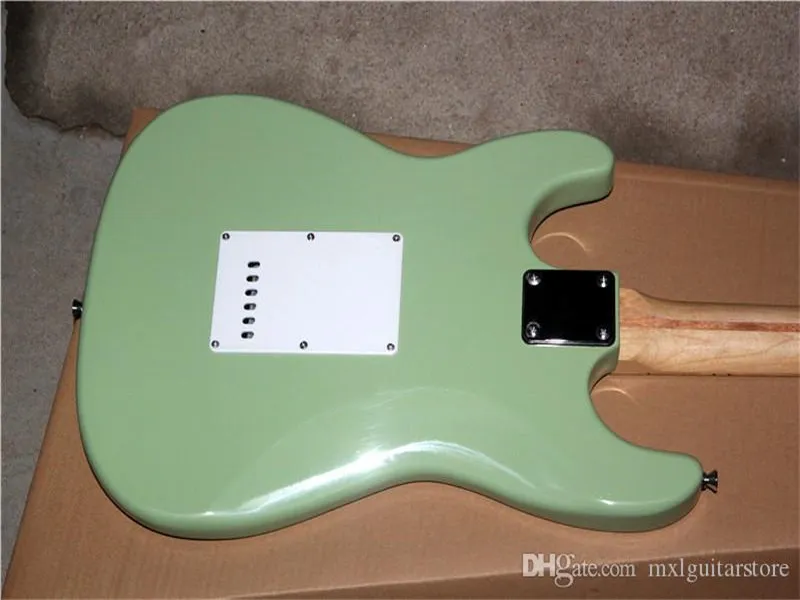 Customizable Light Green Green Electric Guitar With Black
