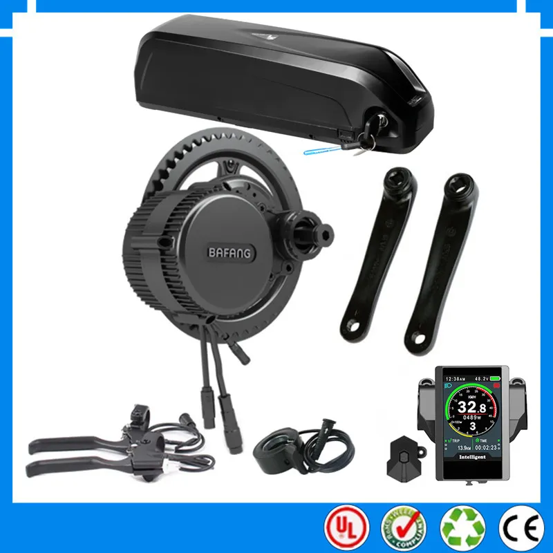 Kit de moteur électrique Bafang 36V, 250W, BBS01B, entraînement central dans le pédalier, avec batterie Li-ion 13/21ah, chargeur USB et chargeur USB, EU/US, sans taxe