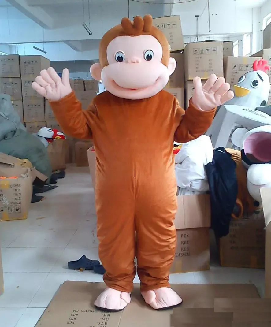 Costumi della mascotte della scimmia di George interessante