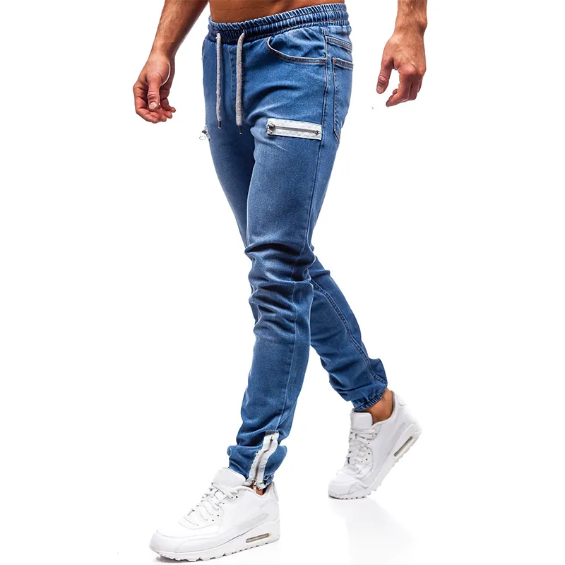 VICABO jeans da uomo Moda 2020 Jeans casual sexy da uomo neri Pantaloni da uomo Blue Hole con tasca ropa de hombre 2020 #w223a