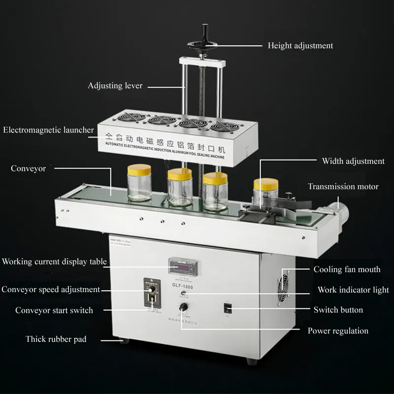 Macchina per sigillare il foglio di alluminio a induzione elettromagnetica 110V 220V per la macchina per sigillare la guarnizione del foglio di alluminio della bottiglia di plastica della bottiglia di vetro