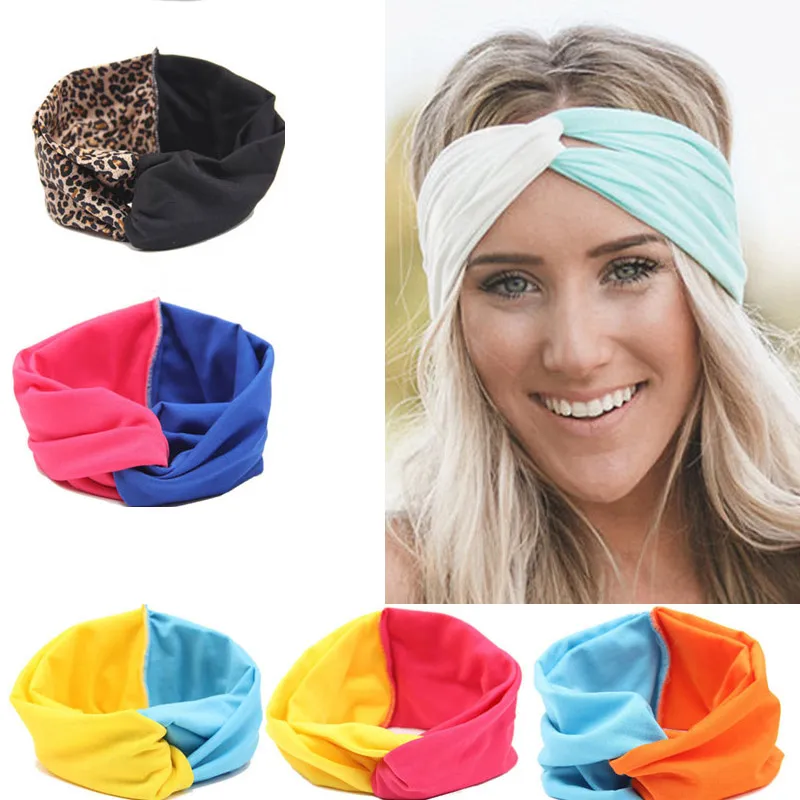 Krzyżowy opaska dla kobiet moda opaska do włosów retro turbrapa Prezenty Prezenty Hairbands z elastyczną opaską do włosów statek