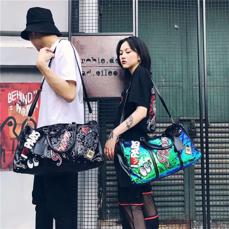 Sequin travel sales bag
