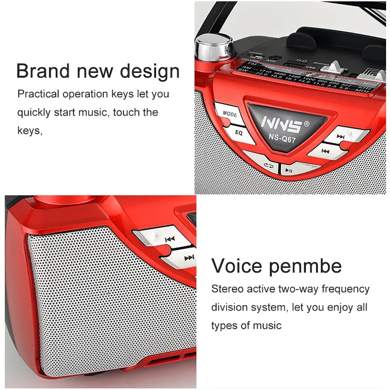 Portable Bluetooth Stereo Radio Romantic Fm Receiver With Telescopic ...