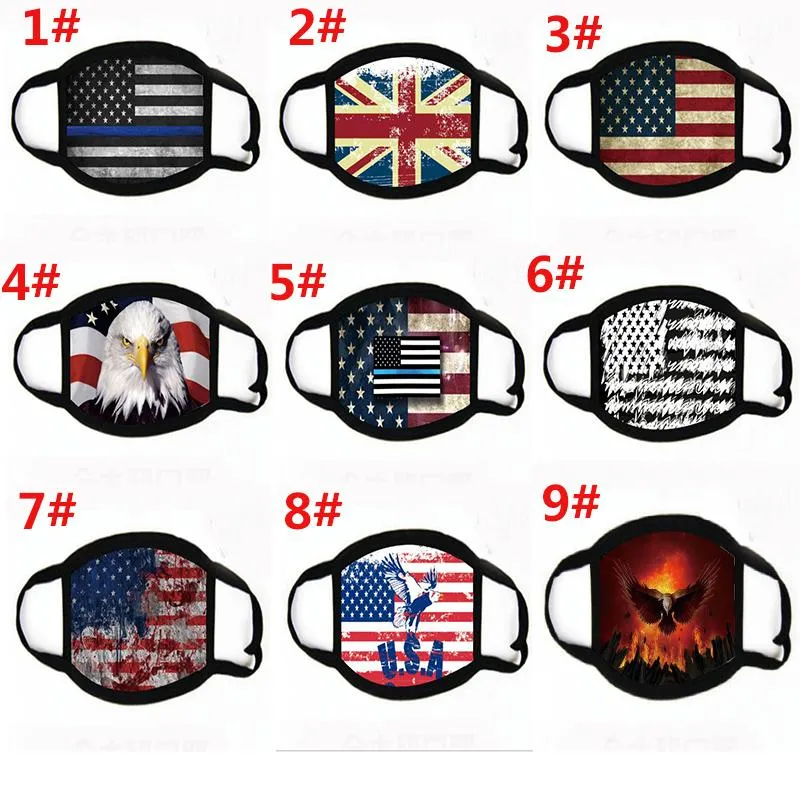 Face Masks Trump American Election Supplies Dustproof Print Mask Universal For Men And Women American Flag Mask Free Shipping DA487
