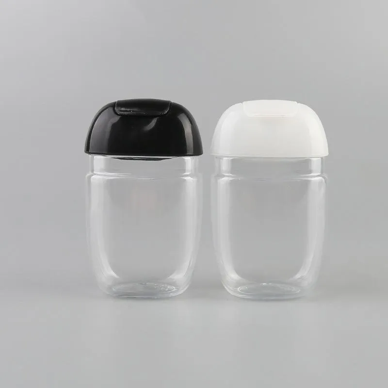 PET plastic 30ml hand sanitizer bottle half round flip cap bottle children's carry disinfectant hand sanitizer bottle