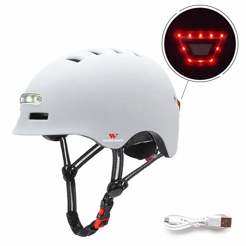 WOSAWE Motorcycle Helmet Headlight Safety Signal Warning Lamp Light LED