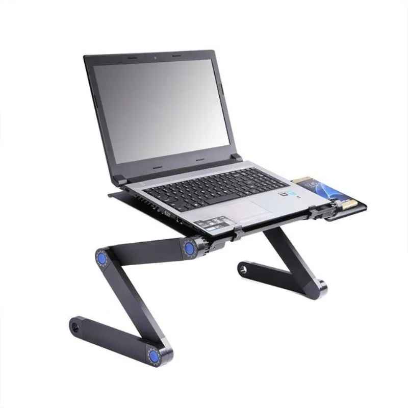 노트북 책상 알루미늄 합금 침대 접는 테이블 데스크탑 컴퓨터 스탠드 리프팅 브래킷 컴퓨터 액세서리