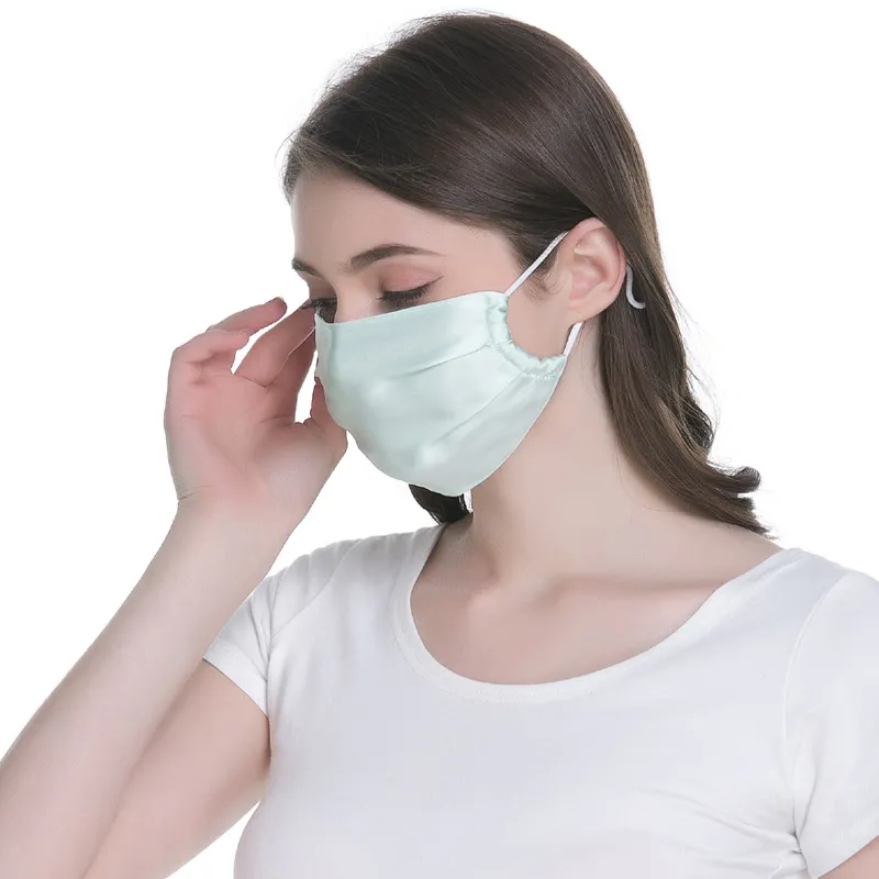 DHL Nefes İpek Güneş kremi Yüz Ağız Yaz İnce Yıkanabilir Anti-toz PM2.5 toz geçirmez Parti Maske