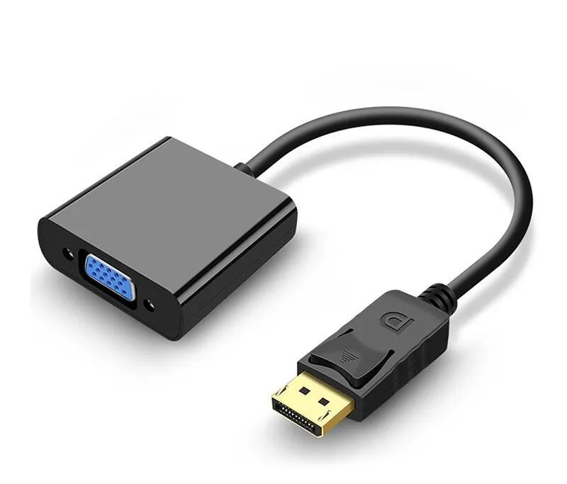 Ny DP-kabel DisplayPort Display Port Male till VGA Female Converter Adapter för PC Laptop