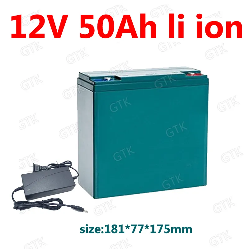 GTK – batterie lithium-ion étanche 12v, 50ah, 18650 BMS 3S, pour