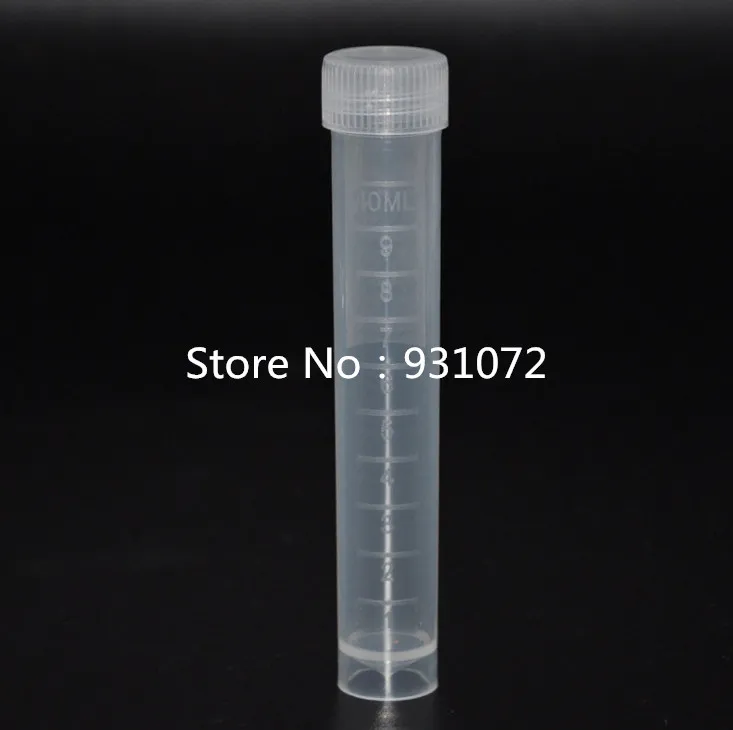 3000pcs 10ml Plastic Frozen Test Tubes Vial With Seal Cap Container For Laboratory School Educational Supply