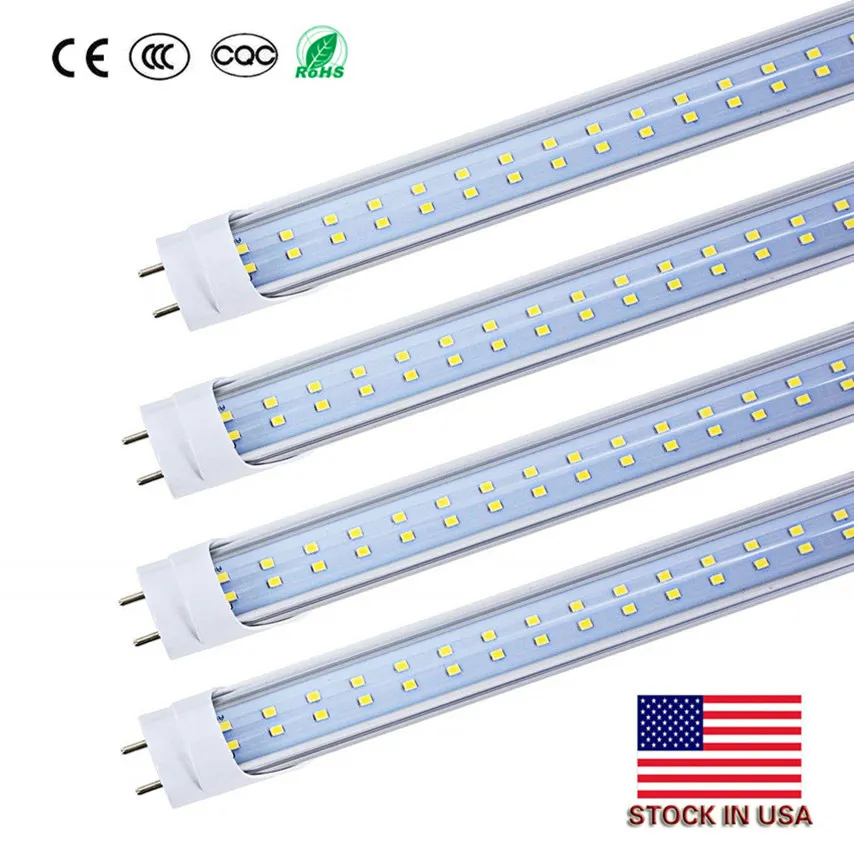 US Stock 4FT 1.2m 1200mm T8 T10 T12 LED Tube Lights High Super Bright 22W LED Fluorescerande rörlampor Lampa AC 85-277V