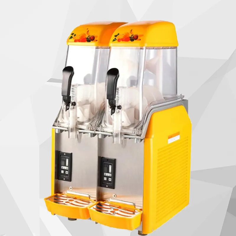 Commercial Double Cylinder Snow Melting And Cold Drink Slush Machine
