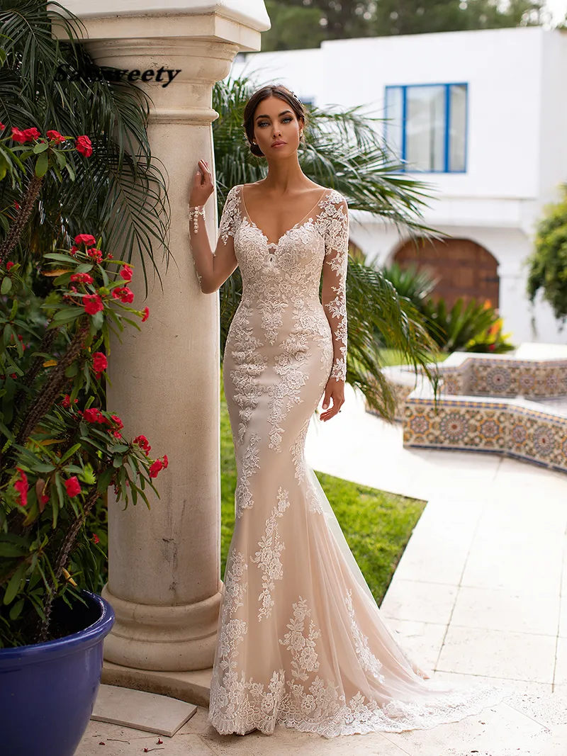 Robe sales sirene champagne