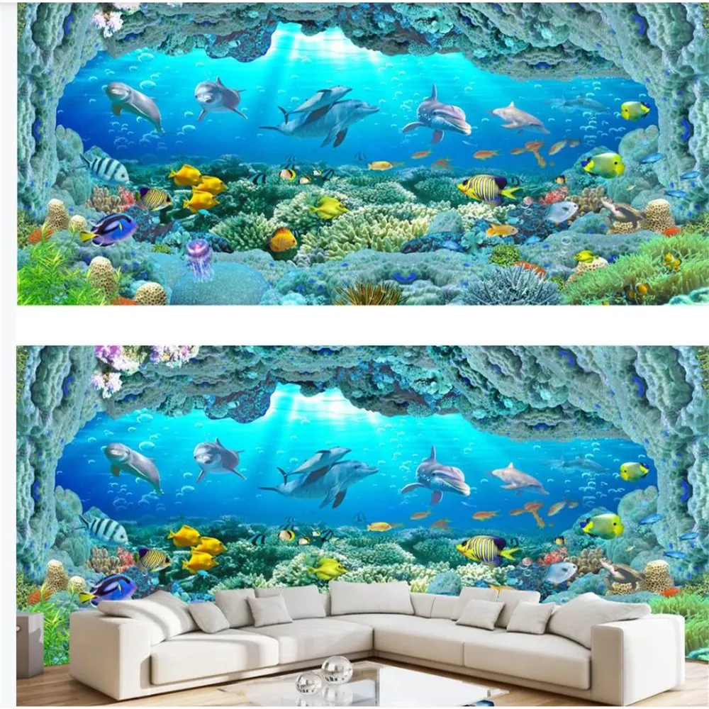 mural de parede 3d personalizado Papel de parede 3D estéreo