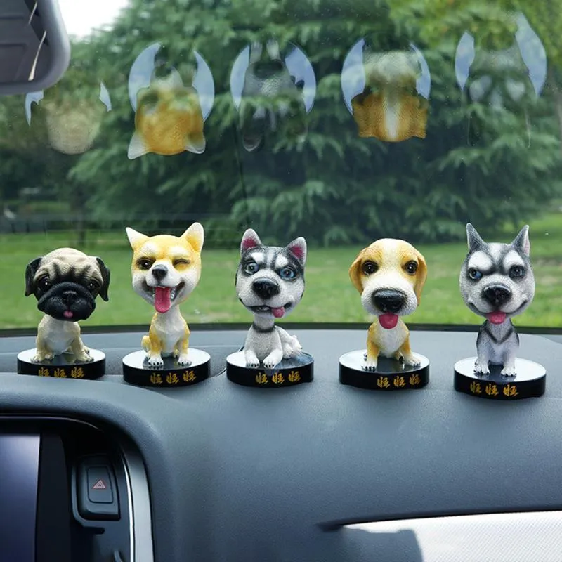 Nodding Dog Funny Shaking Head Toys Cute Bobblehead Puppy Dolls Swing Car Ornaments Home Auto Interior Decor Car Dashboard Toys1220K