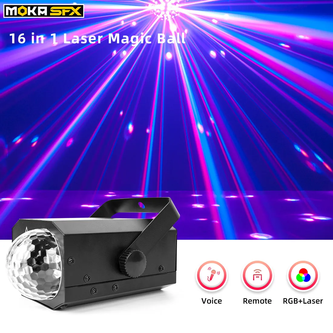 Lampe de scène 2 en 1, Flash LED, lumière Laser Disco DJ, boule de cristal  LED