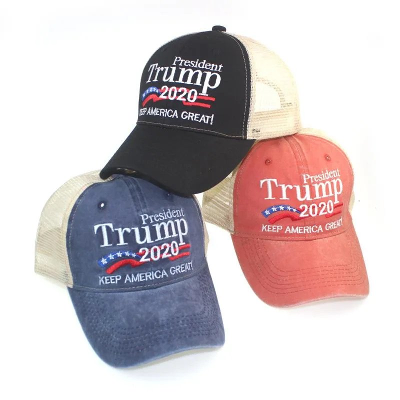 DHL Nave, ricamo del cotone traspirante regolabile Hat Trump 2020 Cappelli Keep America Cap Grande baseball estiva all'aperto Sport unisex FY6062