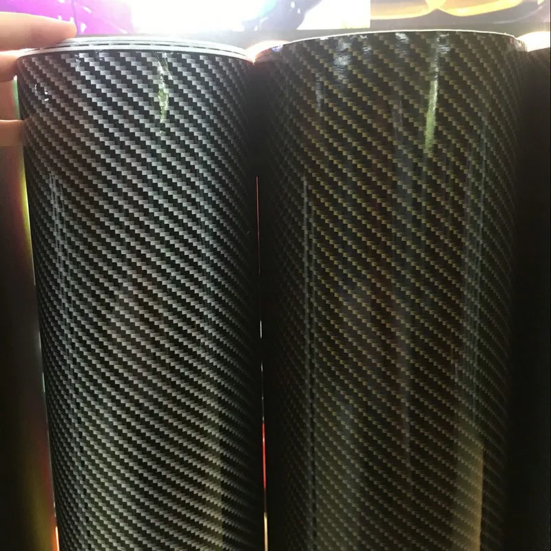 Премиум Gloss Gold 2D углеродного волокна винил обернуть углеродного волокна пленка для автомобиля Wrap стикер с воздуха пузырь Свободный размер: 1.52x30m / Roll