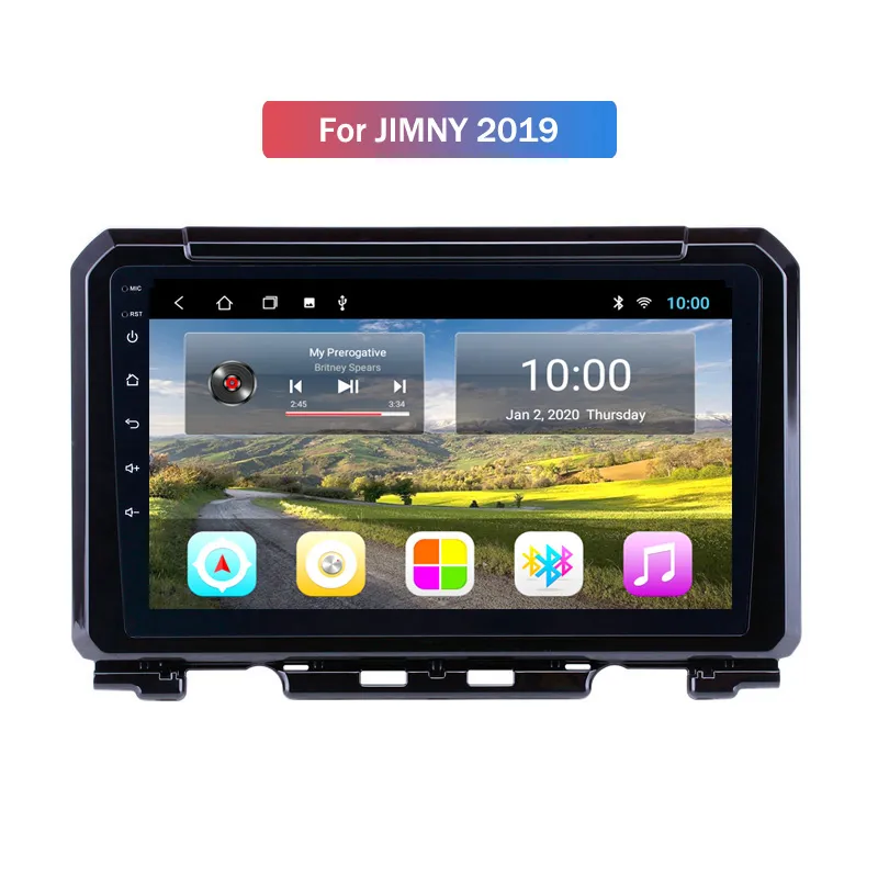 10 pouces Double 2 Din Android voiture vidéo Gps unité principale pour Suzuki JIMNY-2019 Radio 32G multimédia Wifi