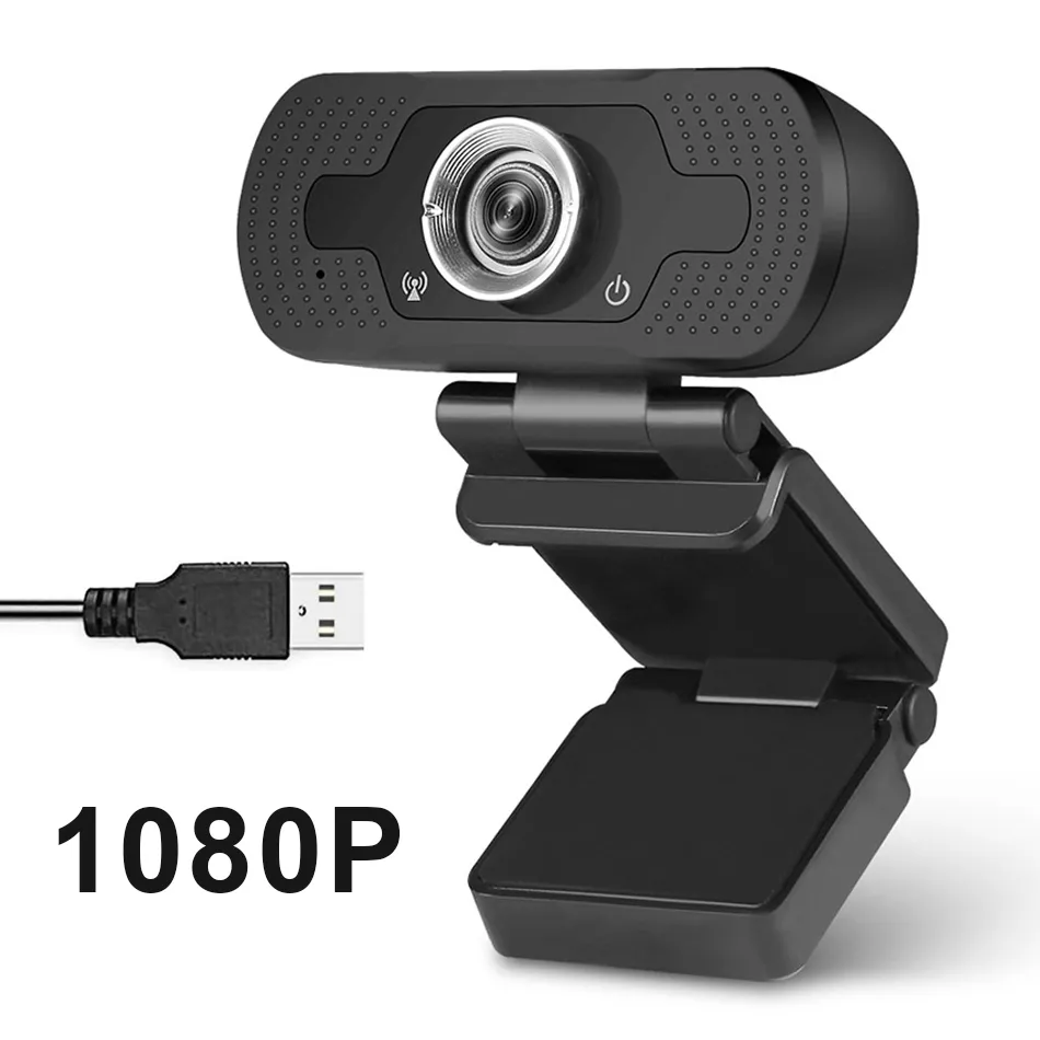 X55 Webcam 1080P كامل HD كاميرا الويب بث فيديو كاميرا بث مباشر مع ميكروفون رقمي ستيريو متوافق في صندوق البيع بالتجزئة