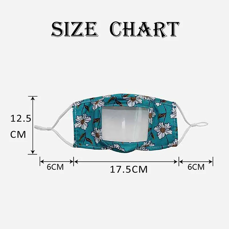 クリアウィンドウが付いている聴覚障害者とダムの唇のためのキッズデザイナーのフェイスマスクの保護洗うと再利用可能なマスク