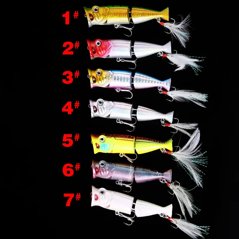 Bionic Fishing Lure Set 8cm 11.1g Popper 3d Printed Fishing Lures For Bass,  Pike, And Swimbait With Treble Hooks Topwater Hard Bait 2302 From Wds542,  $19.31