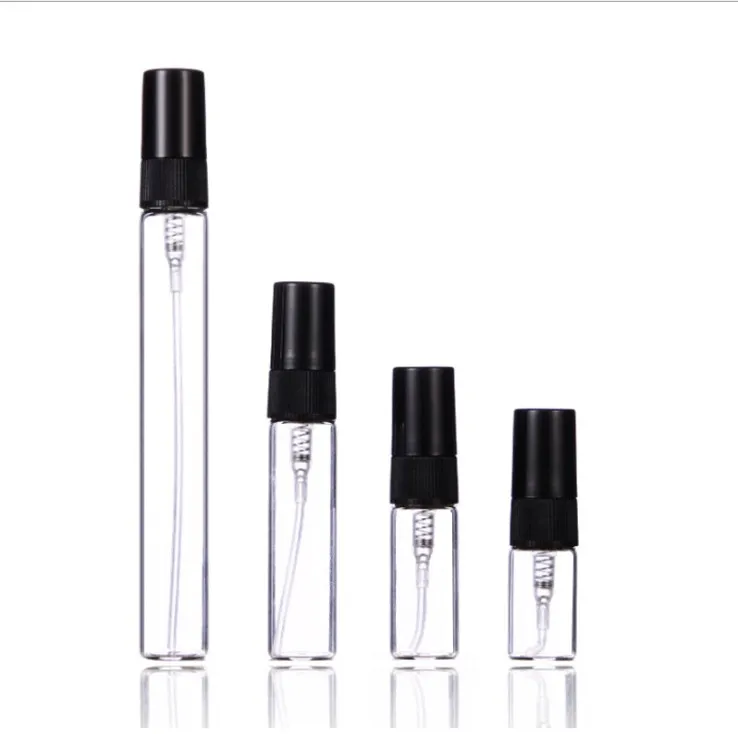 2ml 3ml 5ml 10 ml Sprayflaska Parfym Tomma glasflaskor Återanvändbar aromaterapi Fin Mist Atomizer Cosmetic Kit Tillbehör Prov