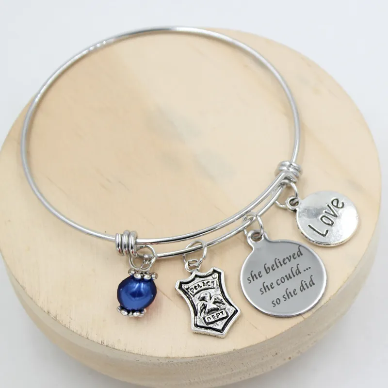 Amazon.com: Kit's Kiss Police Bracelet, Police Jewelry, Police Mom Bracelet,  Police Wife Bracelet, Police Charm, Gun Charm, Handcuffs Charm, Gift for  Women, Police Officer Bracelet, Police Bangle Bracelet: Clothing, Shoes &  Jewelry